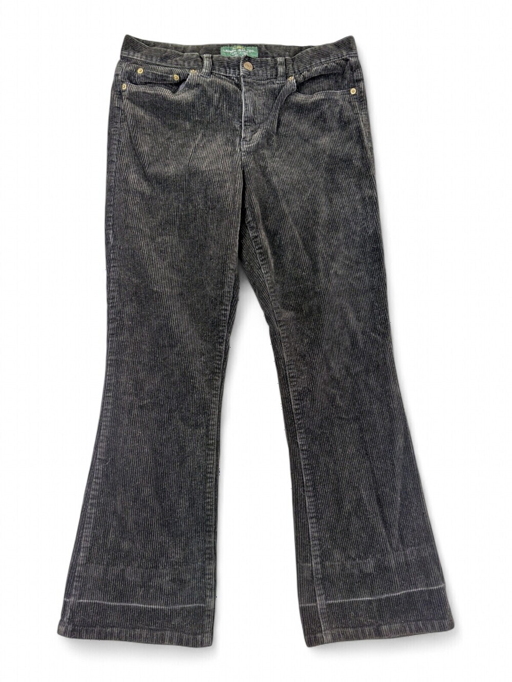 Lauren Ralph Lauren 8P Petite Corduroy Bootcut Pants Black